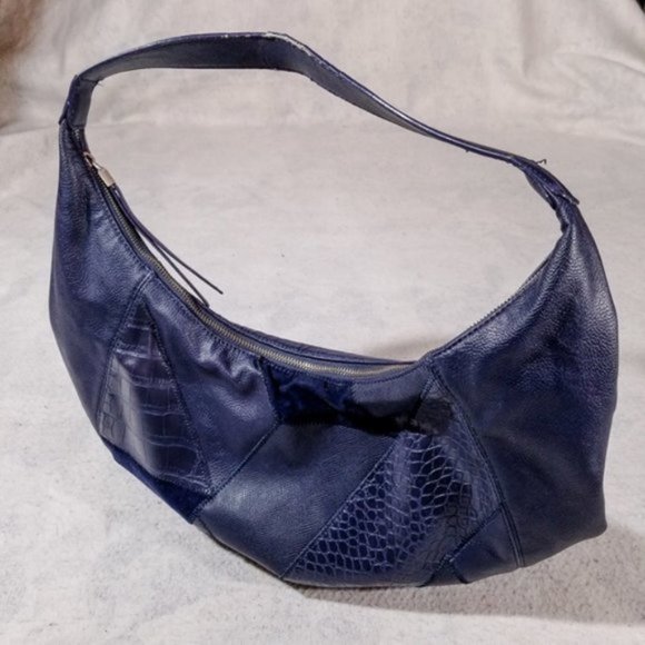 Nine West Dark Blue Patchwork Style Zipped Purse - Picture 4 of 8